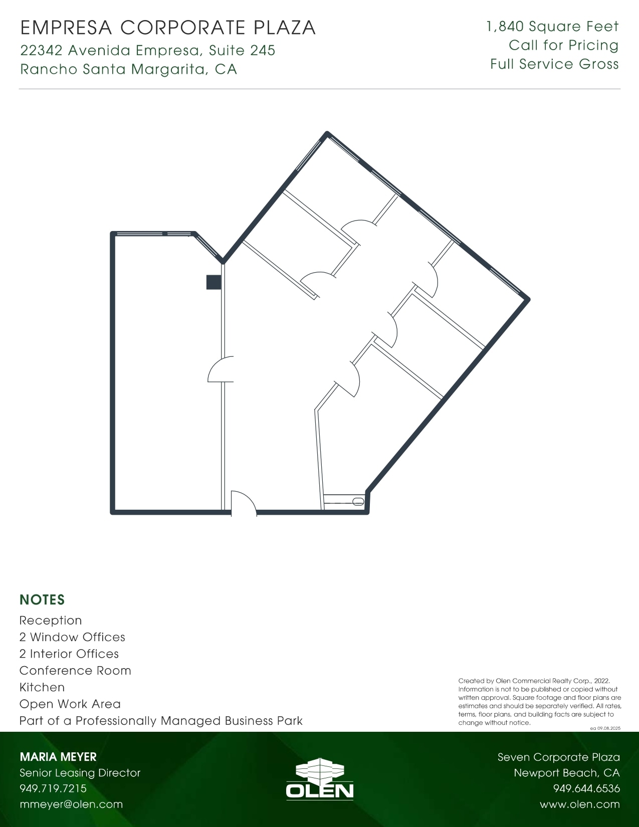 22342 Avenida Empresa, Rancho Santa Margarita, CA for lease Floor Plan- Image 1 of 1