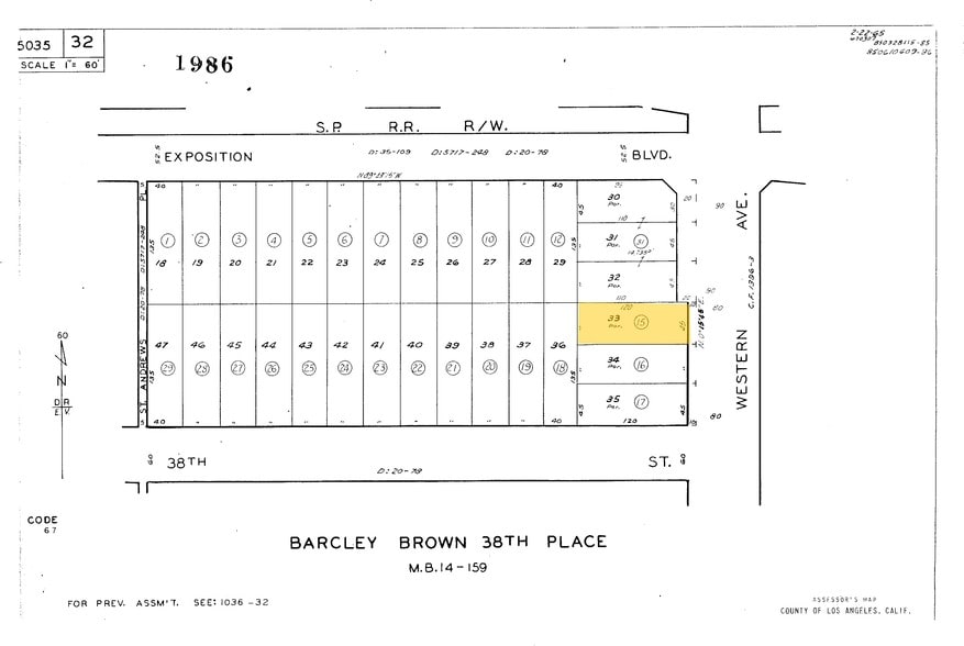 3787 S Western Ave, Los Angeles, CA for lease - Plat Map - Image 3 of 3