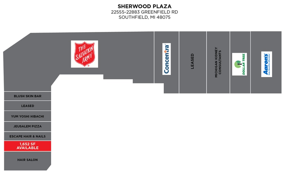26015-26235 Greenfield Rd, Southfield, MI for lease - Site Plan - Image 2 of 8