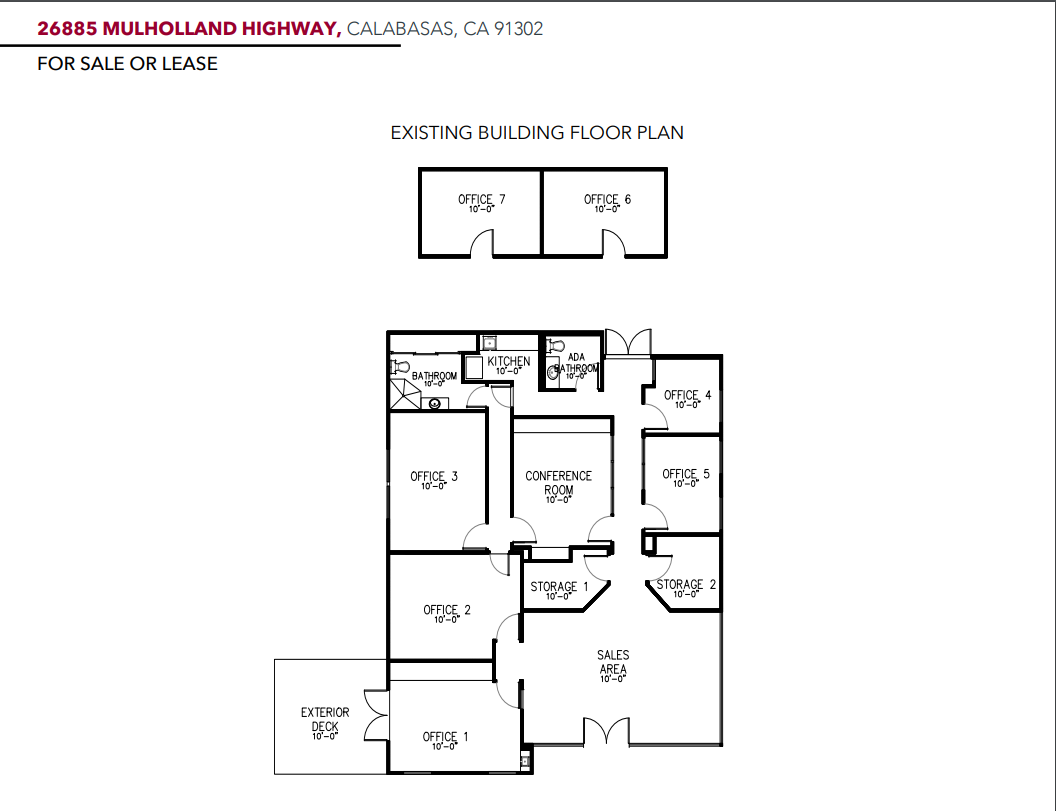 26885 Mulholland Hwy, Calabasas, CA for lease Floor Plan- Image 1 of 2