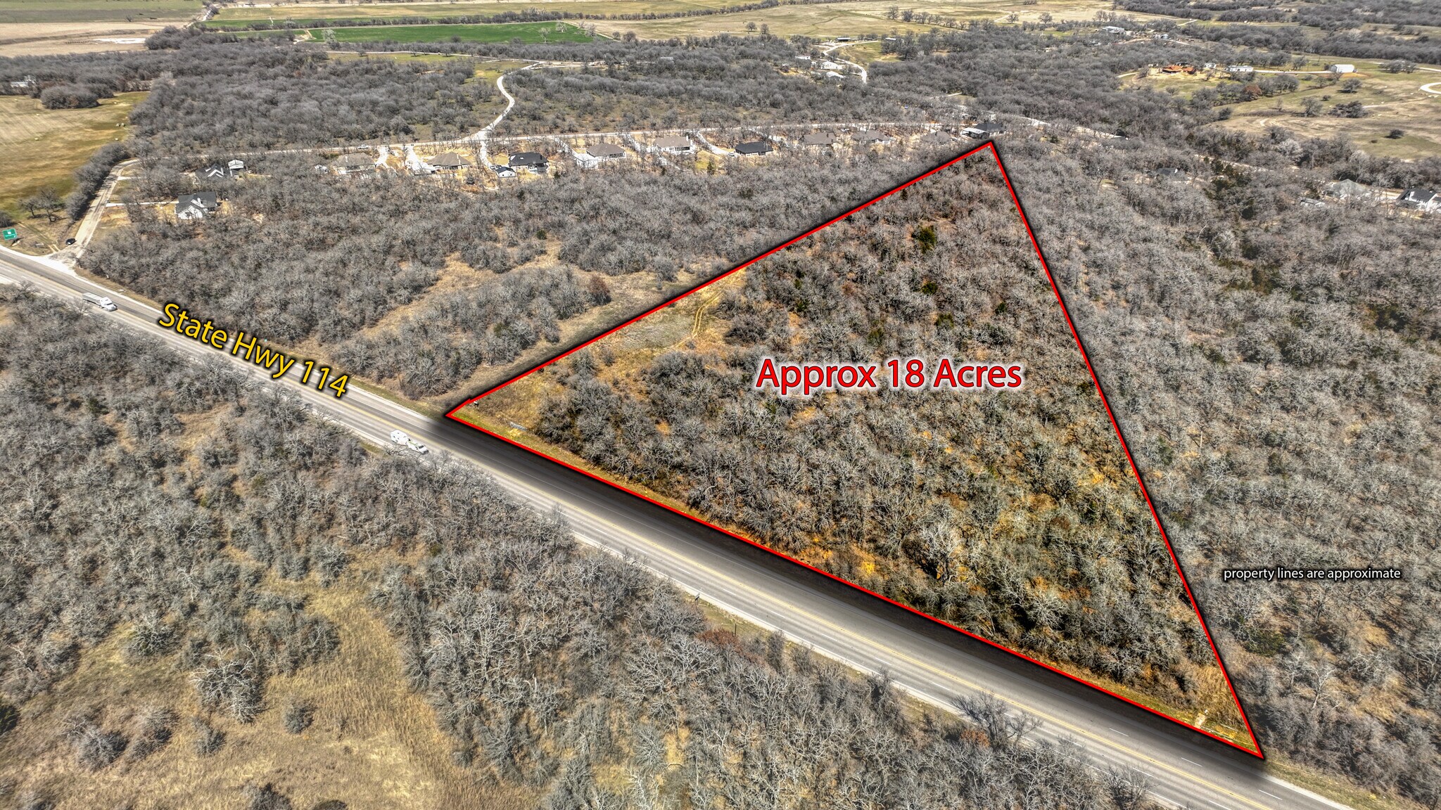 18 Acres TX-114, Boyd, TX for sale Aerial- Image 1 of 20