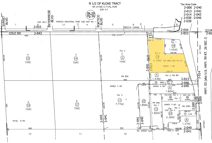 120 W Cole Blvd, Calexico, CA for lease - Plat Map - Image 2 of 7