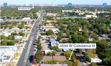 4546 W Commerce St, San Antonio, TX - AERIAL  map view - Image1