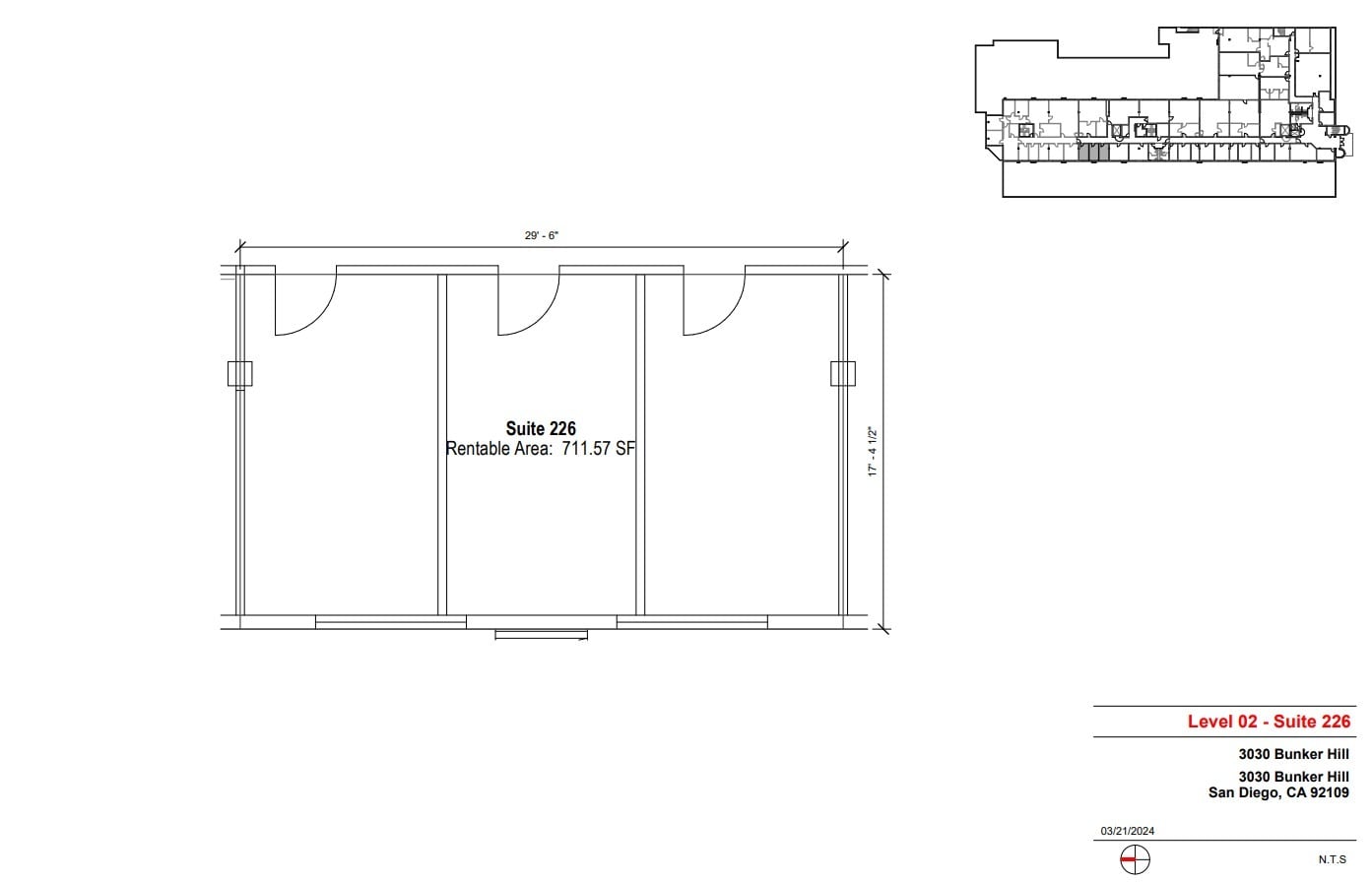3030 Bunker Hill St, San Diego, CA for lease Floor Plan- Image 1 of 1