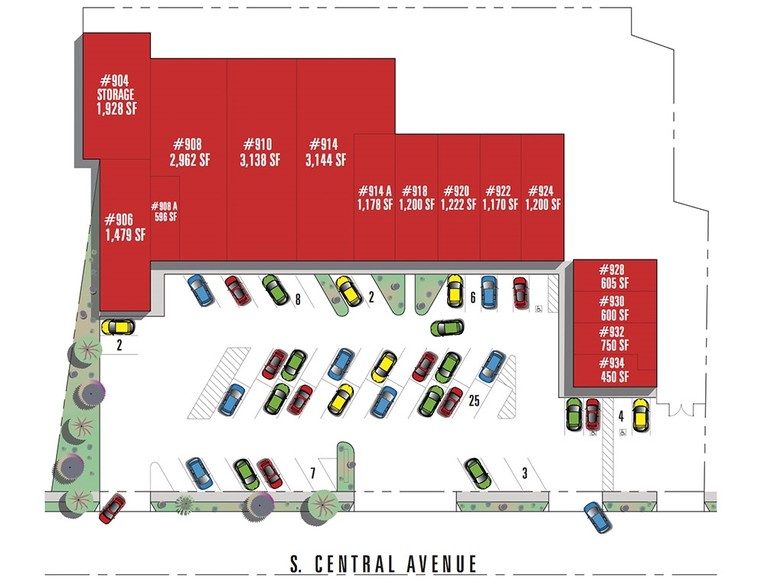 906-936 S Central Ave, Compton, CA for lease - Site Plan - Image 2 of 2