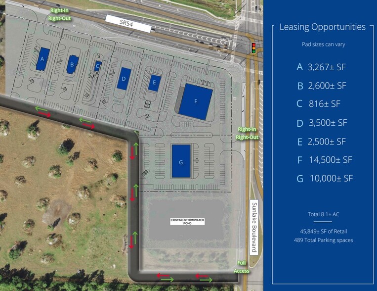 SR 54  & Sunlake Blvd, Lutz, FL for lease - Building Photo - Image 1 of 2