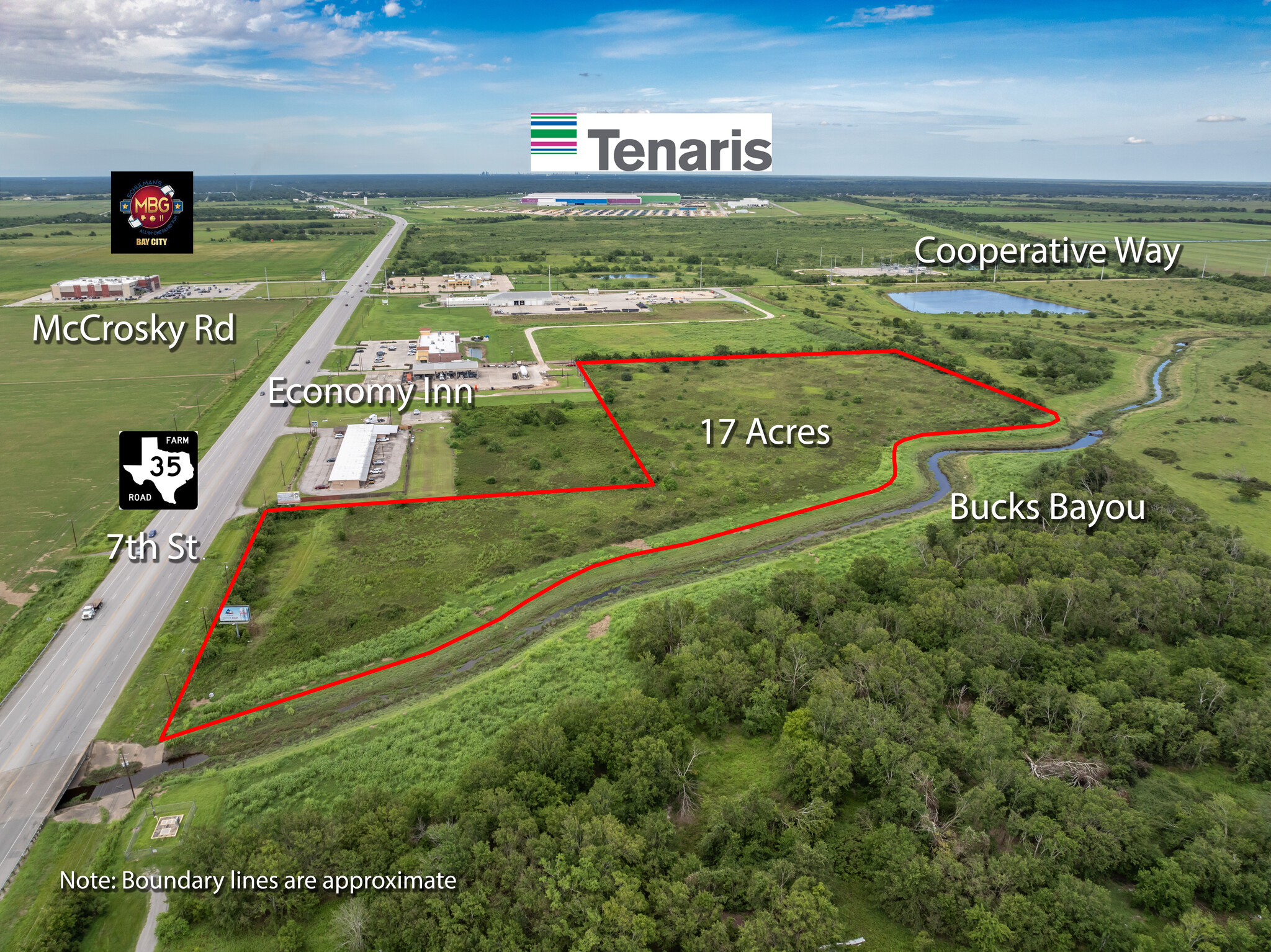 TX-35 @ Bucks Bayou, Bay City, TX for sale Aerial- Image 1 of 22