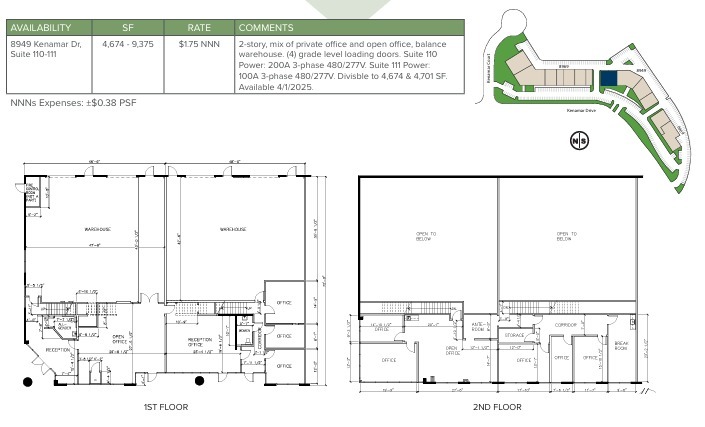 8949 Kenamar Dr, San Diego, CA for lease Floor Plan- Image 1 of 1