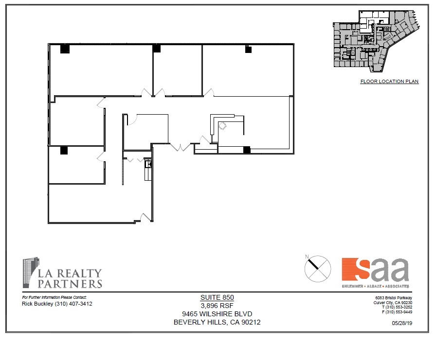 9465 Wilshire Blvd, Beverly Hills, CA for lease Floor Plan- Image 1 of 8