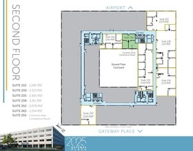 2025 Gateway Pl, San Jose, CA for lease Floor Plan- Image 2 of 2