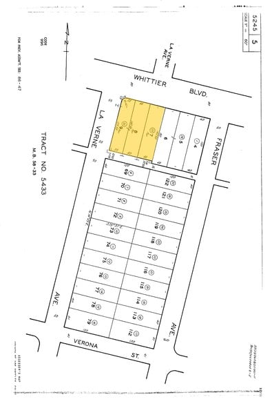 4946-4962 E Whittier Blvd, Los Angeles, CA for lease - Plat Map - Image 3 of 15