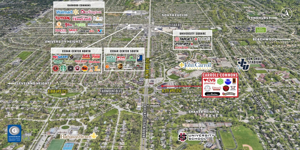 20616-20625 John Carroll Blvd, Shaker Heights, OH for lease - Aerial - Image 2 of 21