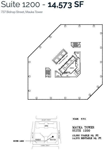 733 Bishop St, Honolulu, HI for lease Floor Plan- Image 1 of 1