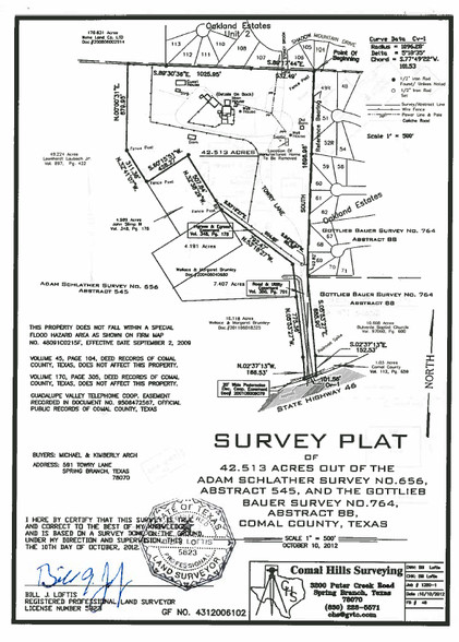 591 Towry Ln, Spring Branch, TX for sale - Plat Map - Image 1 of 4