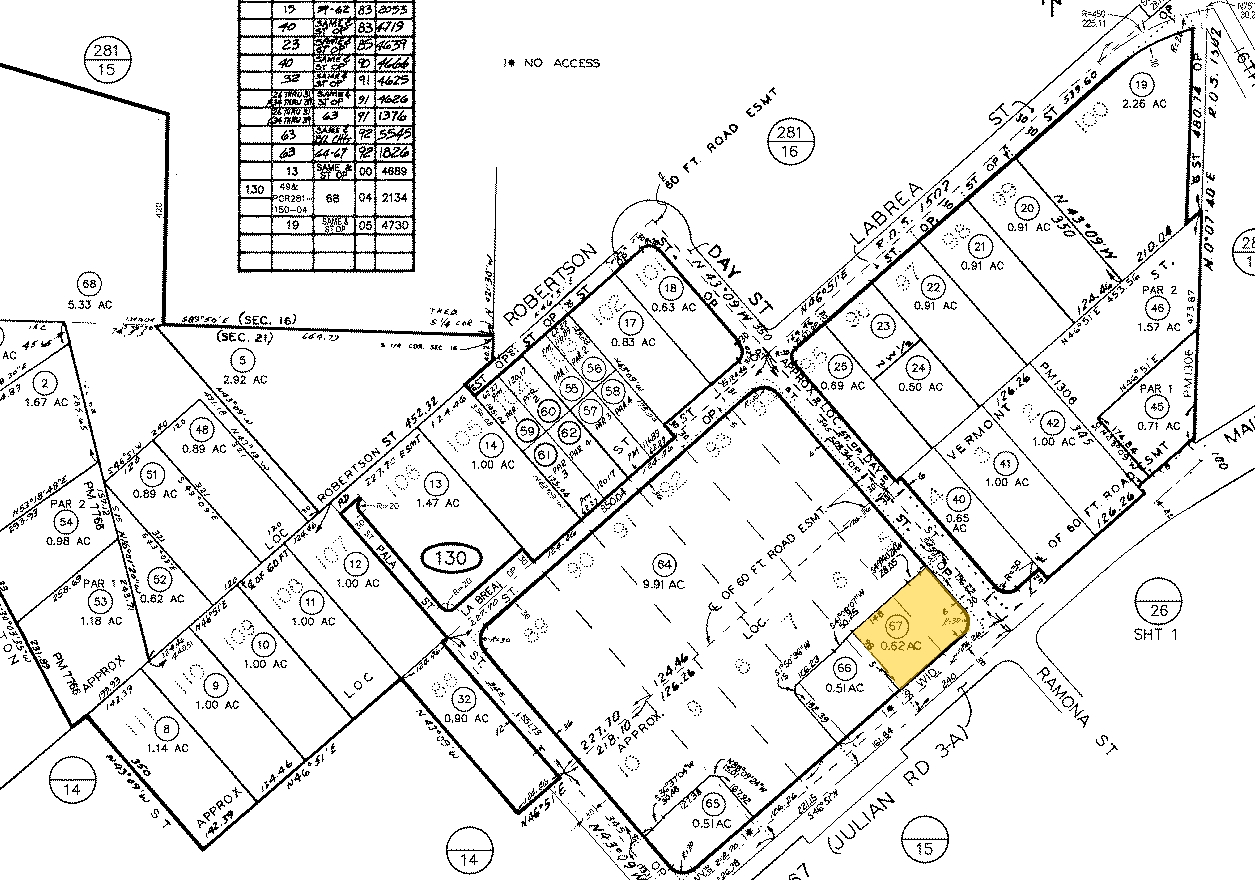 1801 Main St, Ramona, CA for sale Plat Map- Image 1 of 1