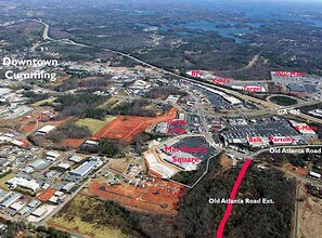 107-133 Merchants Sq, Cumming, GA - AERIAL  map view