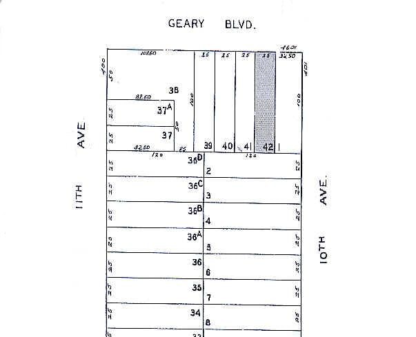 4609-4611 Geary Blvd, San Francisco, CA for sale - Plat Map - Image 2 of 2