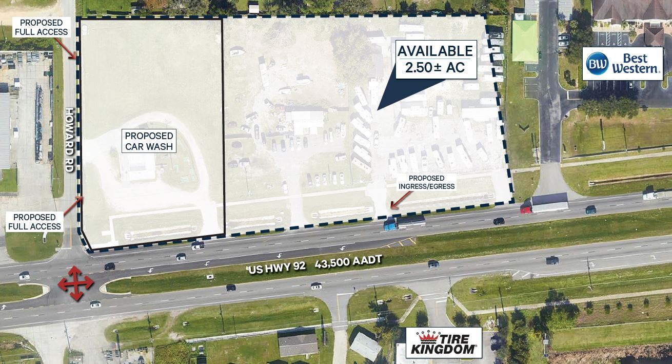 US Hwy 92 & Howard rd, Auburndale, FL for sale Aerial- Image 1 of 1