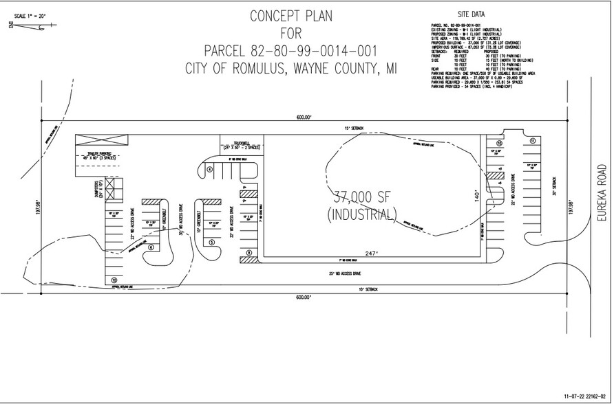 27736 Eureka Rd, Romulus, MI for lease - Site Plan - Image 2 of 3