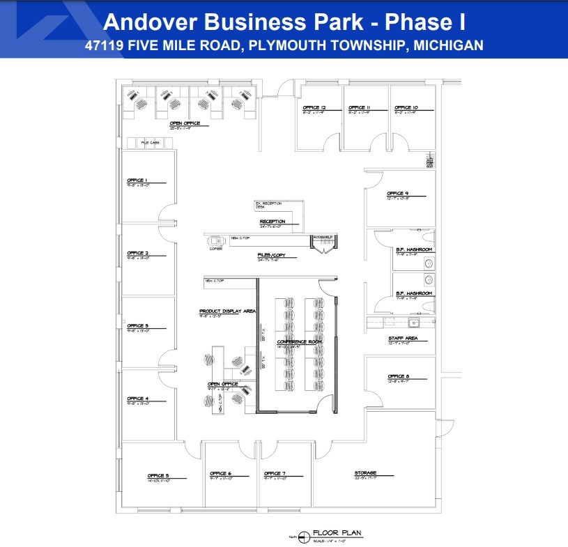 47075-47119 Five Mile Rd, Plymouth, MI for lease Floor Plan- Image 1 of 2