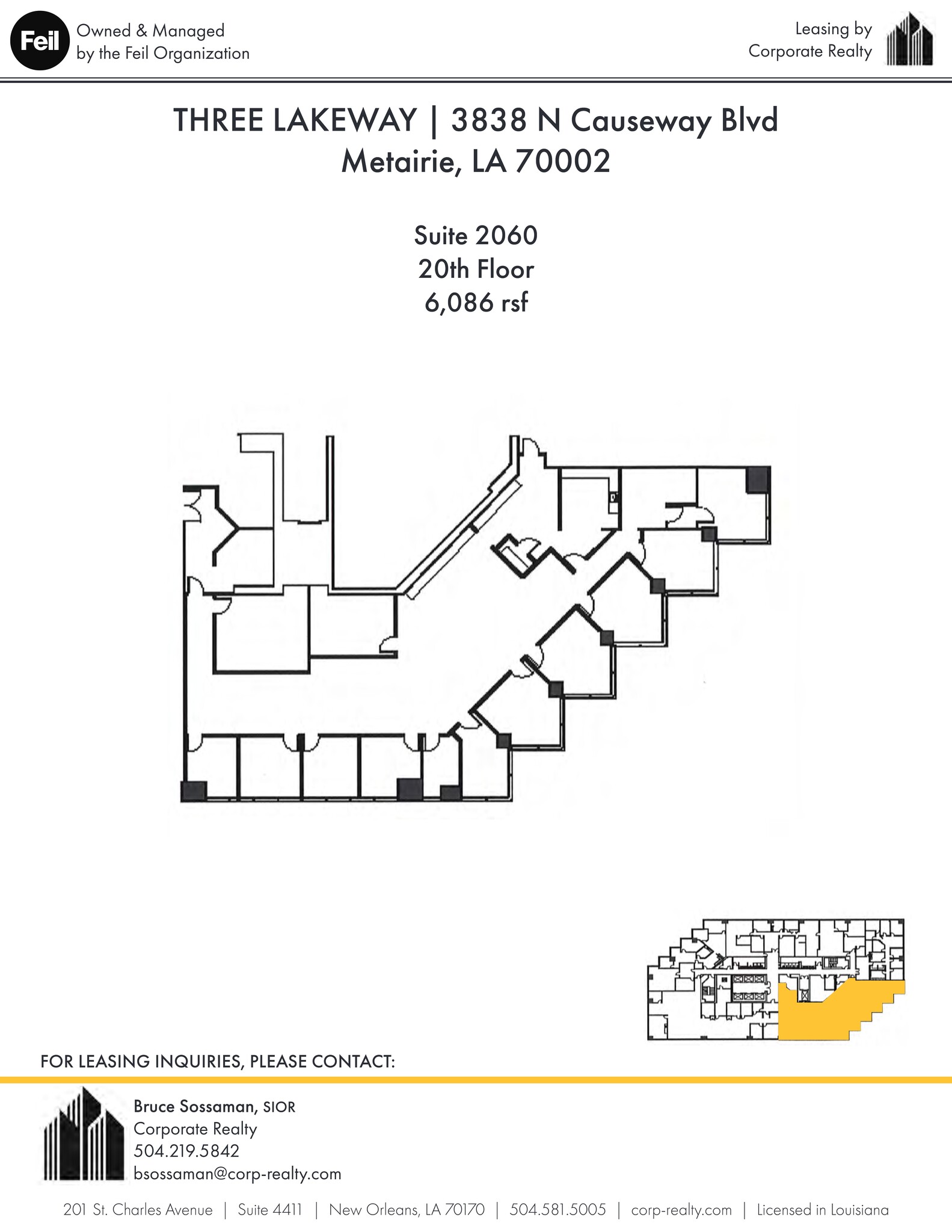 3900 N Causeway Blvd, Metairie, LA for lease Site Plan- Image 1 of 1