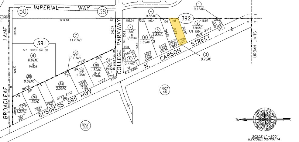 3305 N Carson St, Carson City, NV for lease - Plat Map - Image 3 of 3