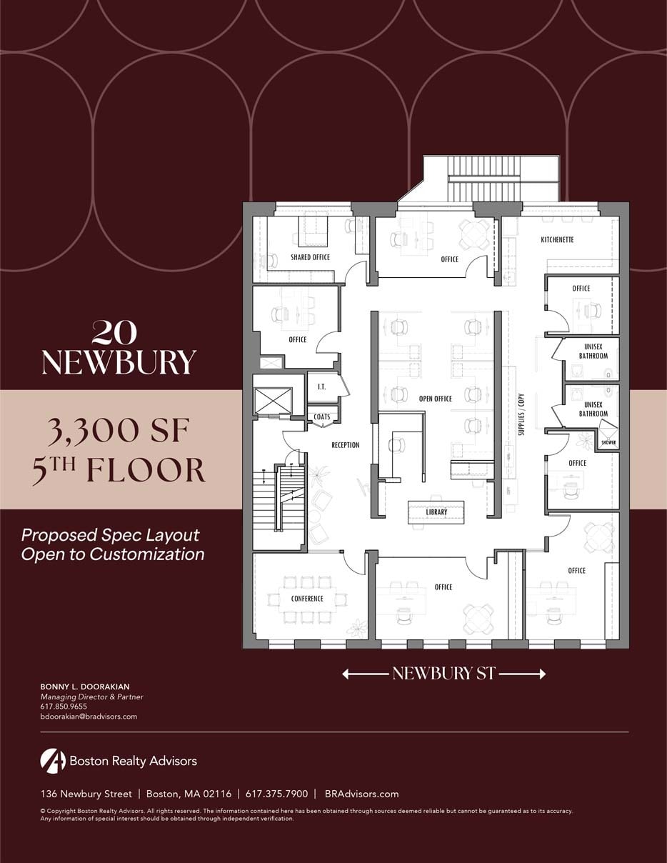 20 Newbury St, Boston, MA for lease Floor Plan- Image 1 of 2
