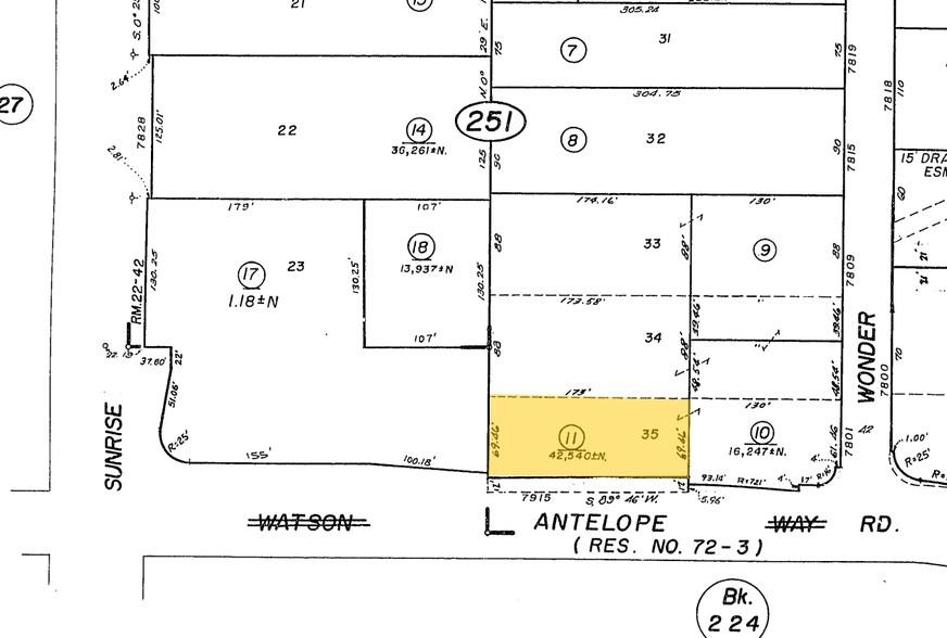 7915 Antelope Rd, Citrus Heights, CA for sale - Plat Map - Image 2 of 3