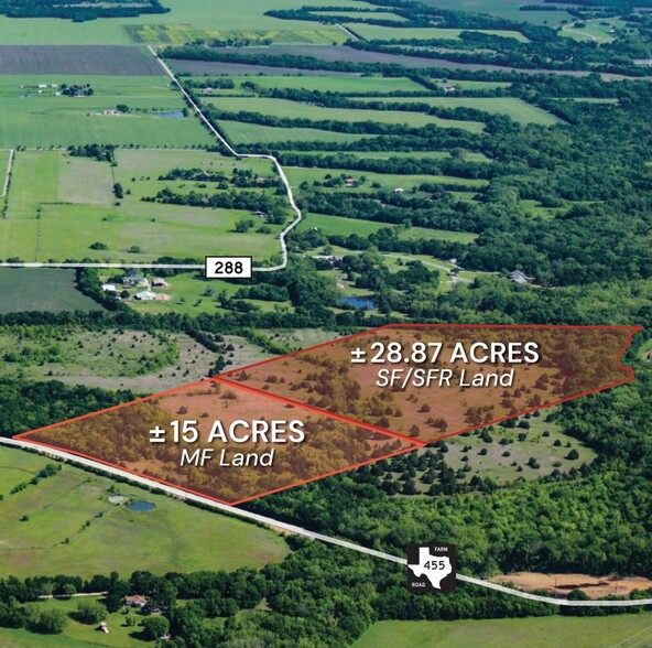 SEQ of FM 455 and CR 288, Anna, TX for sale - Aerial - Image 2 of 2