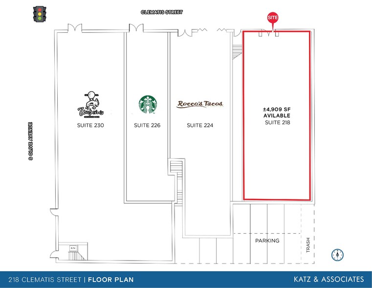 218-230 Clematis St, West Palm Beach, FL for lease - Site Plan - Image 2 of 3