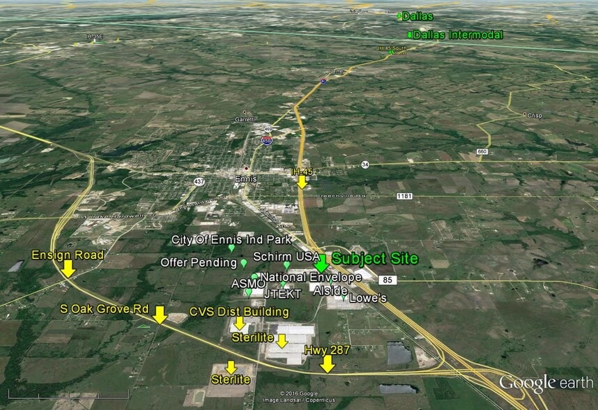IH 45 & FM 85, Ennis, TX for sale - Aerial - Image 3 of 6