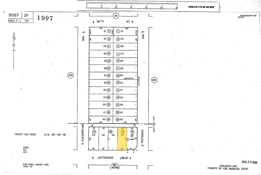 4405-4407 1/2 W Jefferson Blvd, Los Angeles, CA for lease - Plat Map - Image 3 of 3