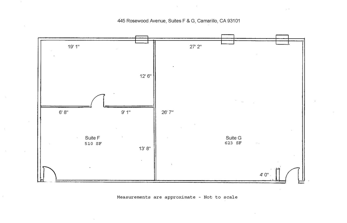 445 Rosewood Ave, Camarillo, CA 93010 - Unit F & G -  - Floor Plan - Image 1 of 5