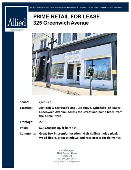 321-325 Greenwich Ave, Greenwich, CT for sale - Building Photo - Image 1 of 1