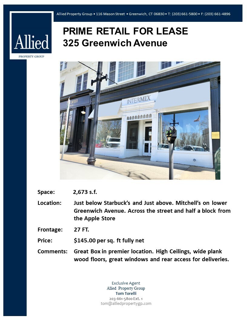 321-325 Greenwich Ave, Greenwich, CT for sale Building Photo- Image 1 of 1