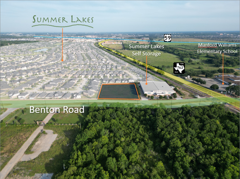 Benton Road, Rosenberg, TX for sale - Aerial - Image 3 of 5