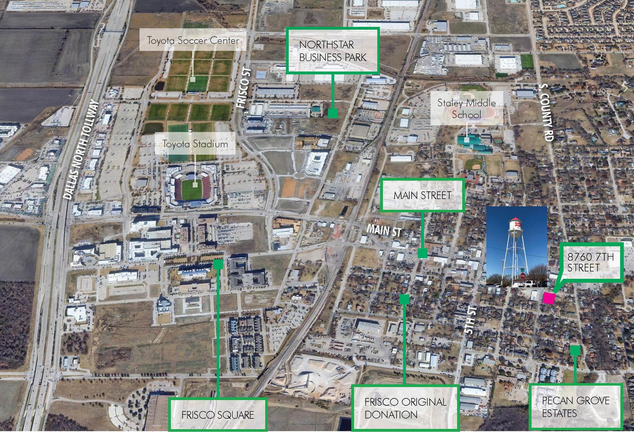 8760 7th St, Frisco, TX for sale Aerial- Image 1 of 1