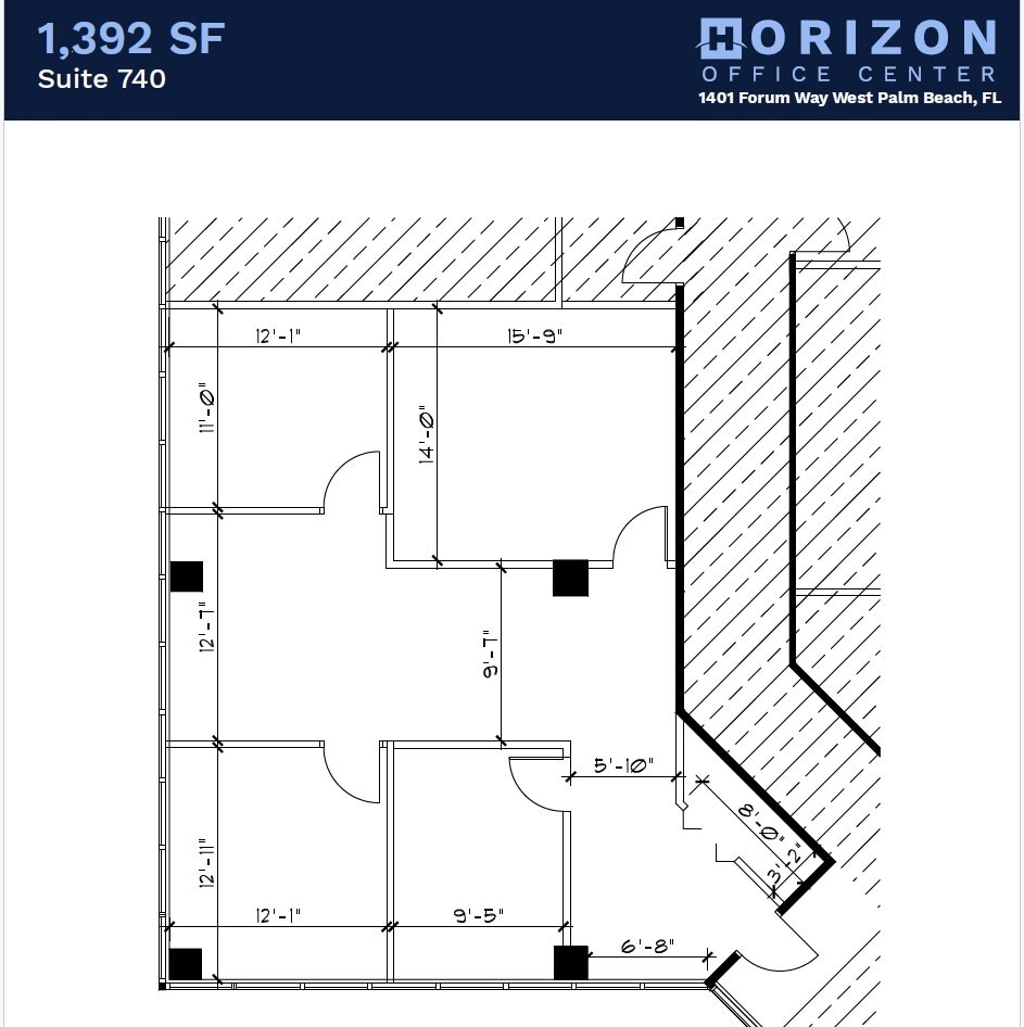 1401 Forum Way, West Palm Beach, FL for lease Floor Plan- Image 1 of 1