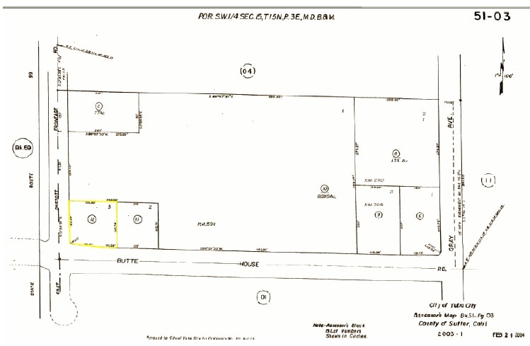 1199 Butte House Rd, Yuba City, CA for lease - Plat Map - Image 2 of 6