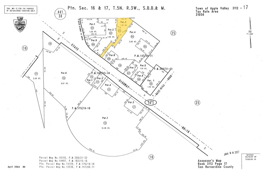 20162-20240 US Highway 18, Apple Valley, CA for lease - Plat Map - Image 2 of 14