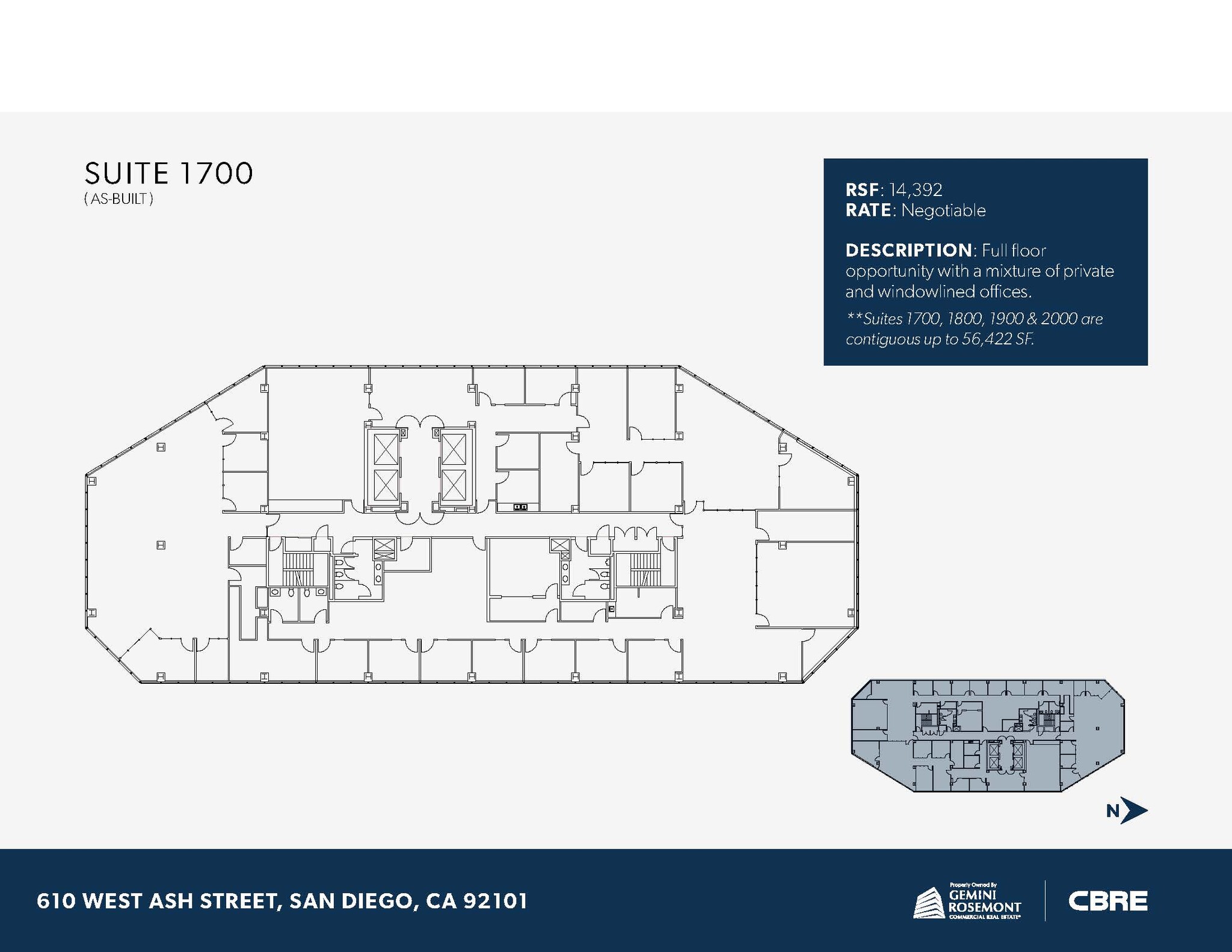 610 W Ash St, San Diego, CA for lease Floor Plan- Image 1 of 1