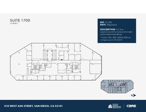 610 W Ash St, San Diego, CA for lease Floor Plan- Image 1 of 1