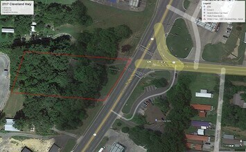 2117 Cleveland, Dalton, GA - AERIAL  map view