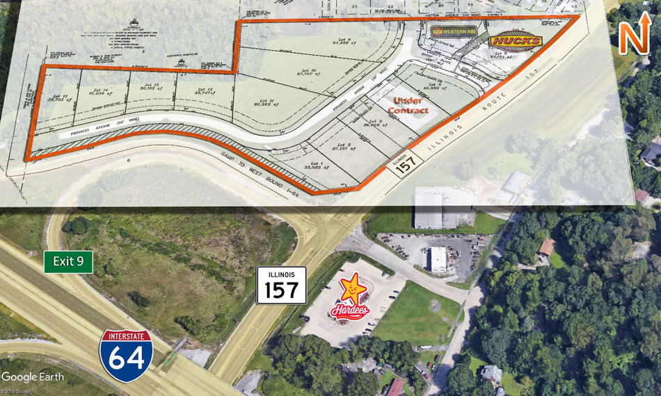 NW I-64 And IL Route 157 Interchange, Caseyville, IL for lease - Aerial - Image 2 of 4