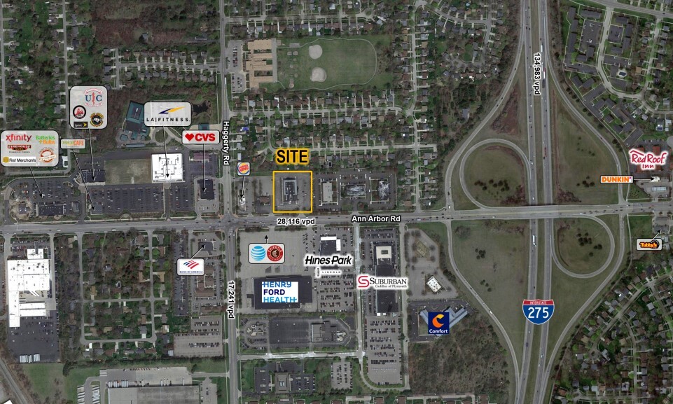 40720 Ann Arbor Rd E, Plymouth, MI for lease - Aerial - Image 3 of 3