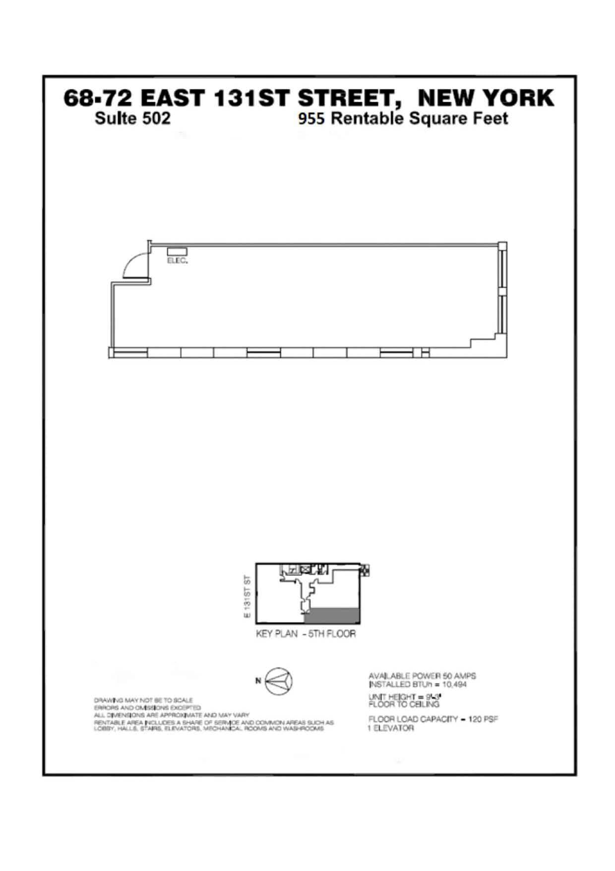 68 E 131st St, New York, NY for lease Floor Plan- Image 1 of 4