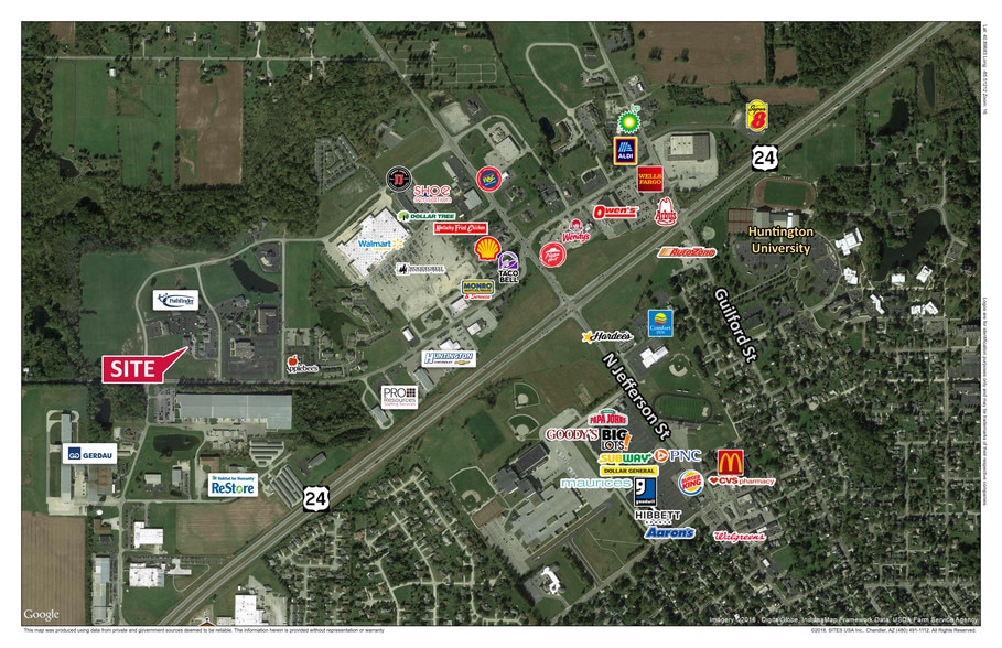 2806 Theater Ave, Huntington, IN for lease - Aerial - Image 2 of 3