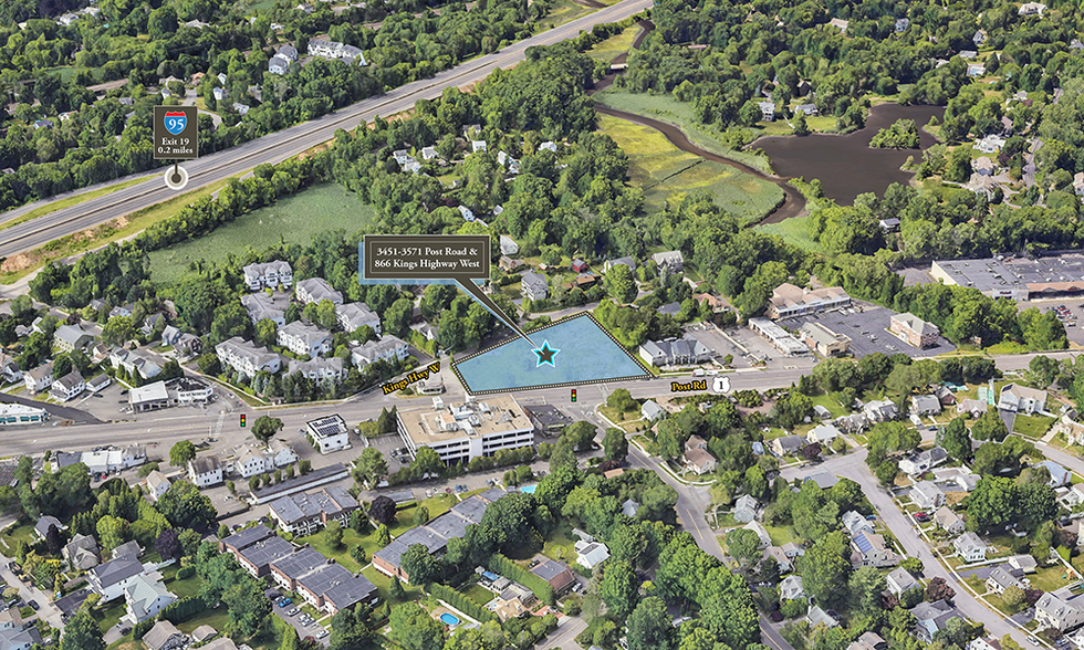 3541 Post Rd, Southport, CT for lease - Aerial - Image 1 of 3