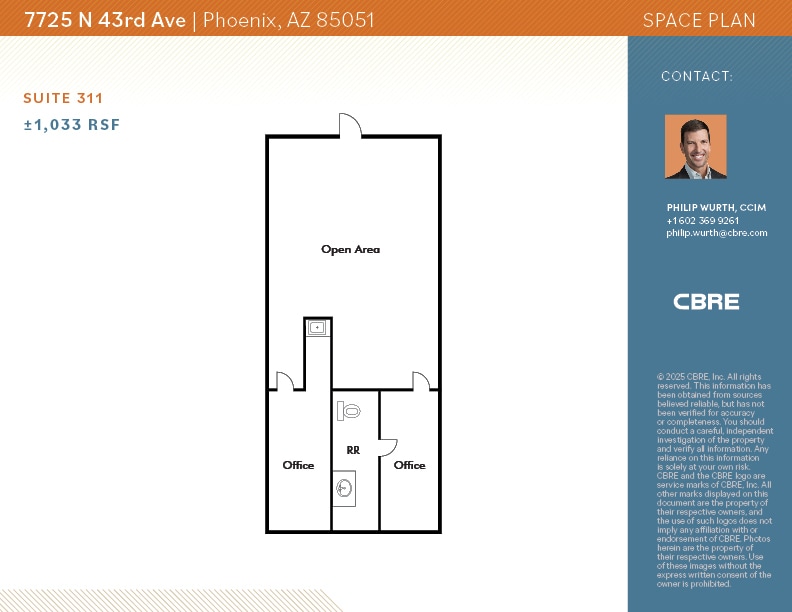 7725 N 43rd Ave, Phoenix, AZ for lease Floor Plan- Image 1 of 1