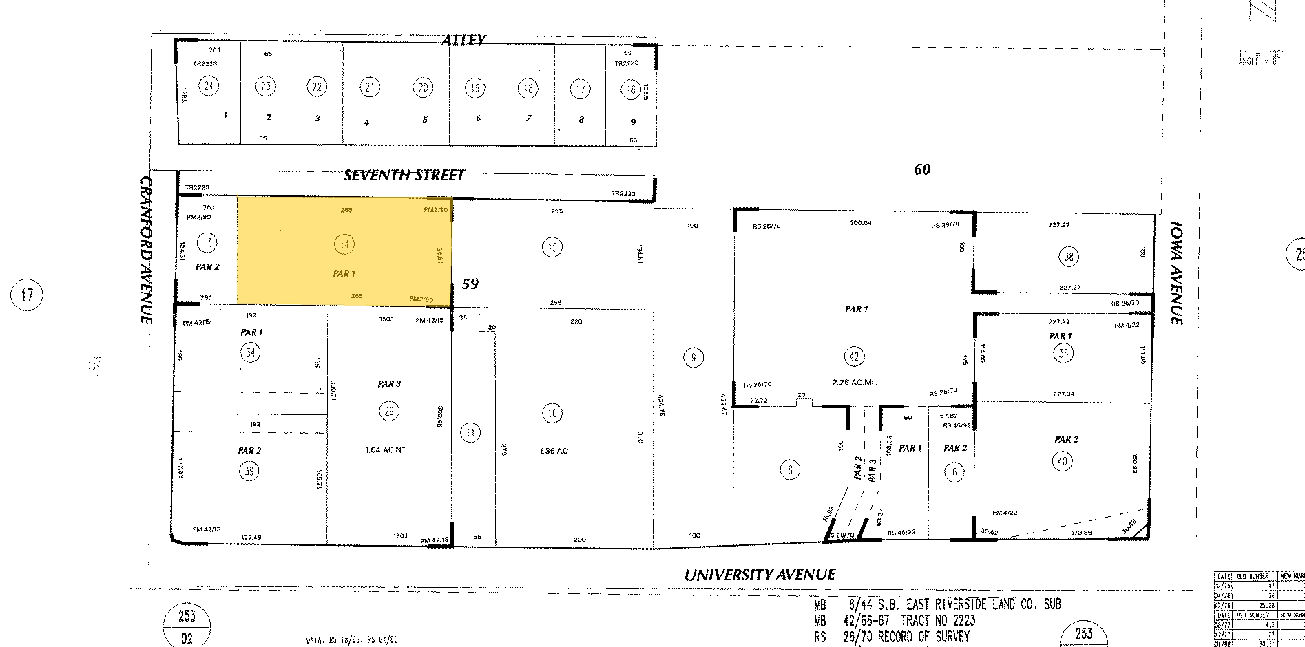 1480 7th St, Riverside, CA for sale Plat Map- Image 1 of 5